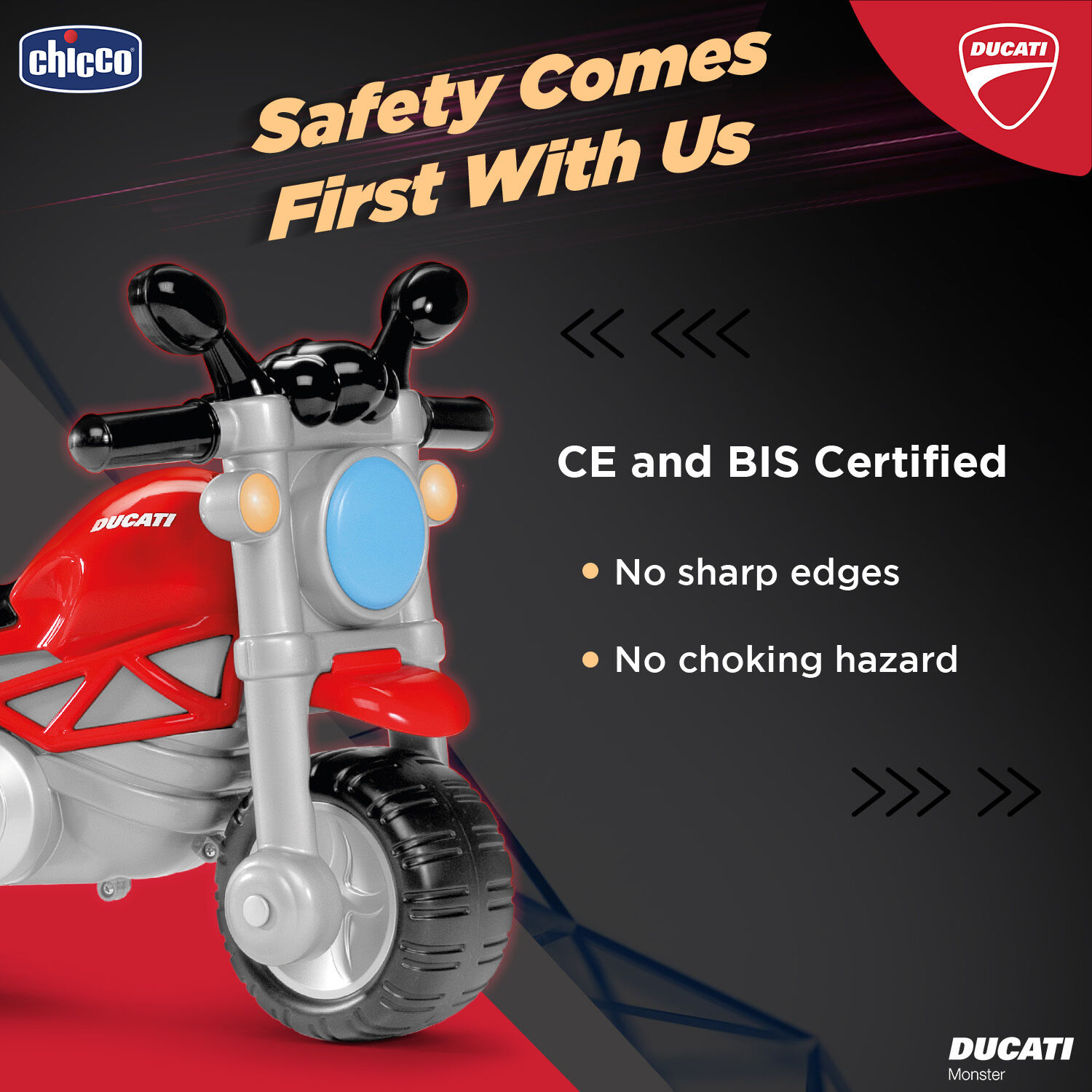 Chicco Ducati Monster - YouTube